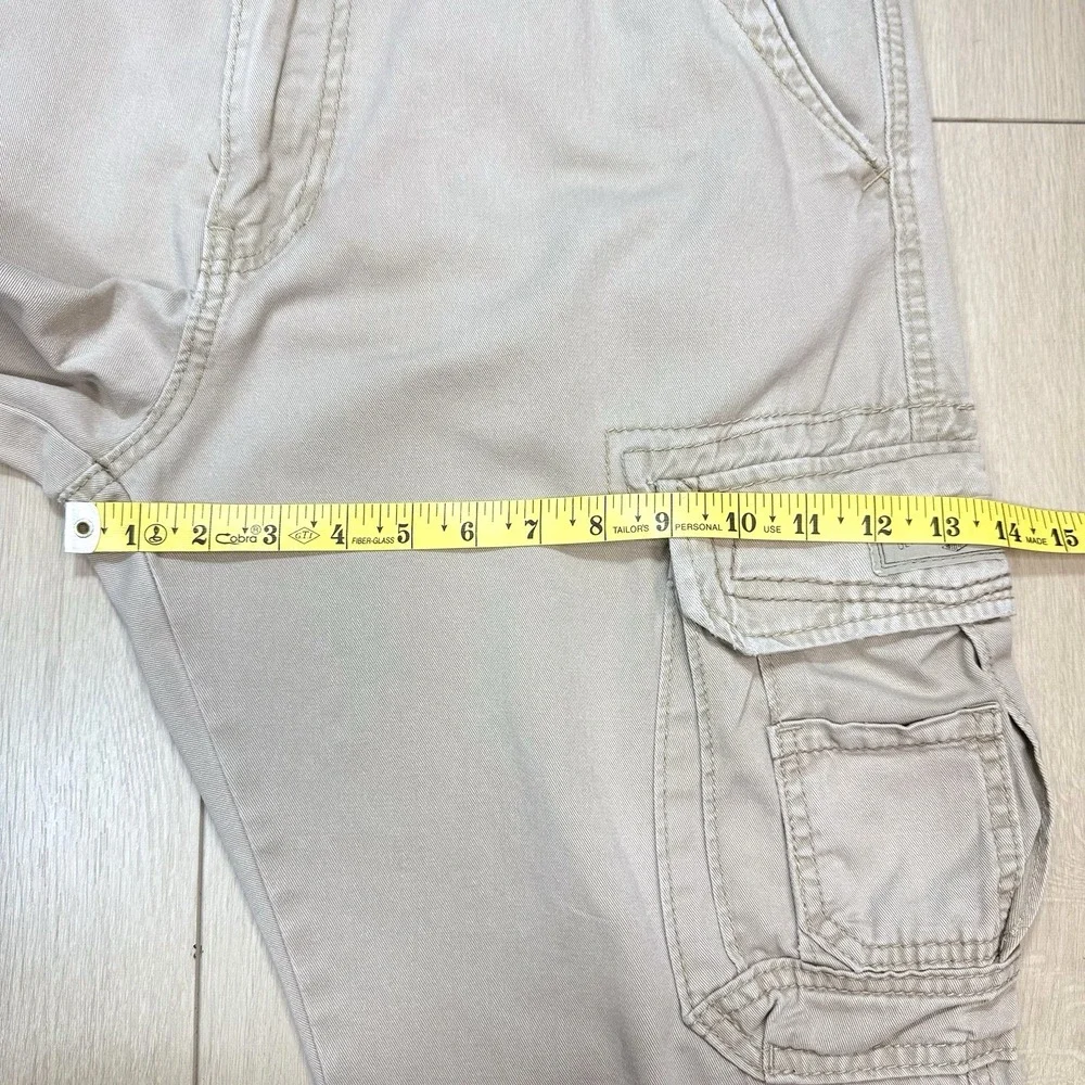 VTG Unionbay Cargo Pants Khaki 36x27 Cotton Y2K Workwear Utility Mens Casual Fit